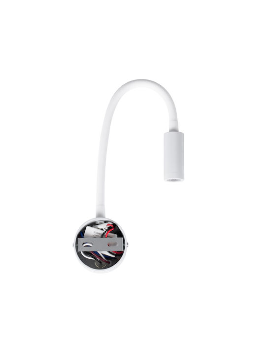 GloboStar Goose Μονό LED Φυσικό Λευκό Σποτ σε Λευκό Χρώμα