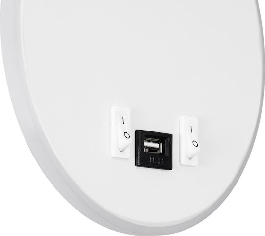 GloboStar Goose Μονό LED Φυσικό Λευκό Σποτ σε Λευκό Χρώμα