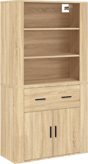 Office Storage Chipboard Closet Sonoma L80xW33xH70cm Office Storage Chipboard Closet Sonoma L80xW33xH70cm