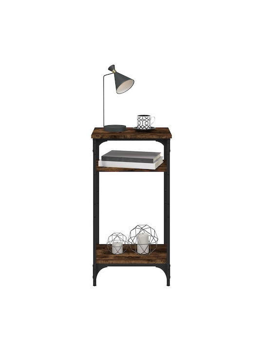 Rectangular Side Table Metal Brown W40xL30xH75cm