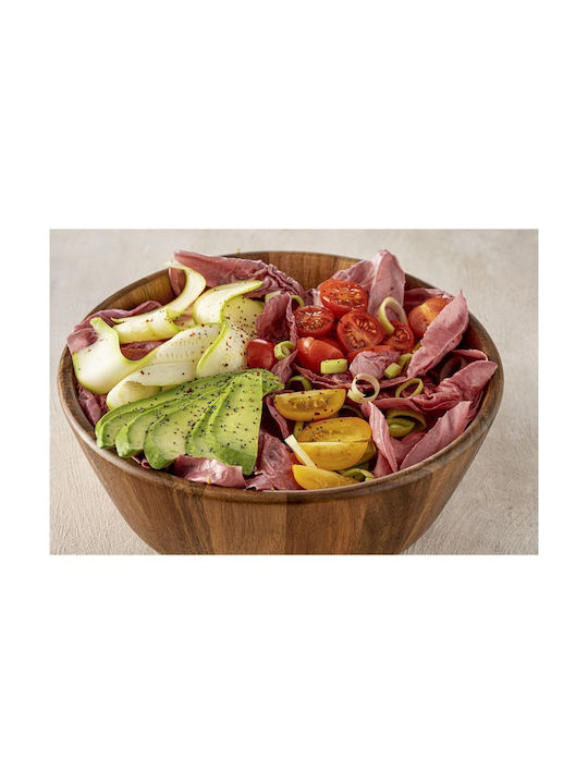 Leone Wooden Salad Bowl Brown 25x25x9cm