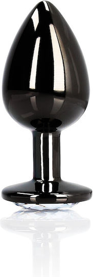 Shots Ouch Metal Butt Plug Πρωκτική Σφήνα Medium Gunmetal / Diamond
