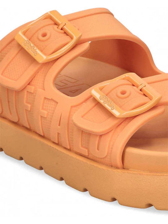 Women's Flat Sandals in Orange Color