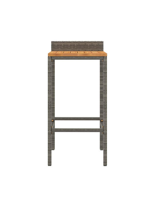 Wooden Bar Stool for Outdoor Use Gray 4 Pieces 40x44x86cm