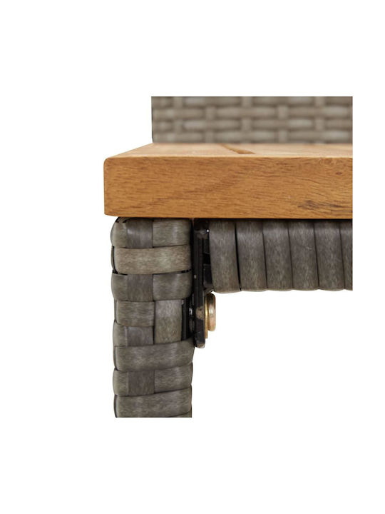 Wooden Bar Stool for Outdoor Use Gray 4 Pieces 40x44x86cm