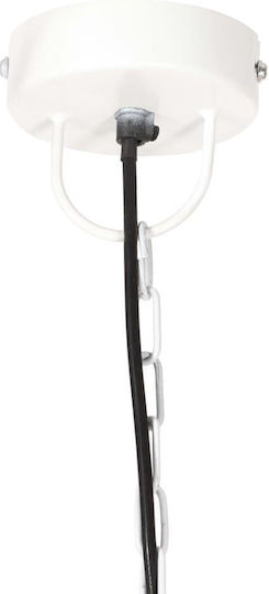 vidaXL Industrial Pendant Light White with Socket E27 42x52cm
