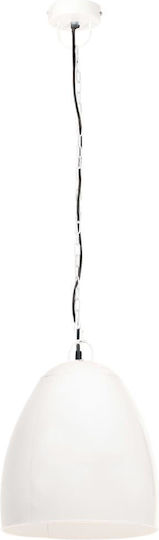 vidaXL Industrial Pendant Light White with Socket E27 42x52cm