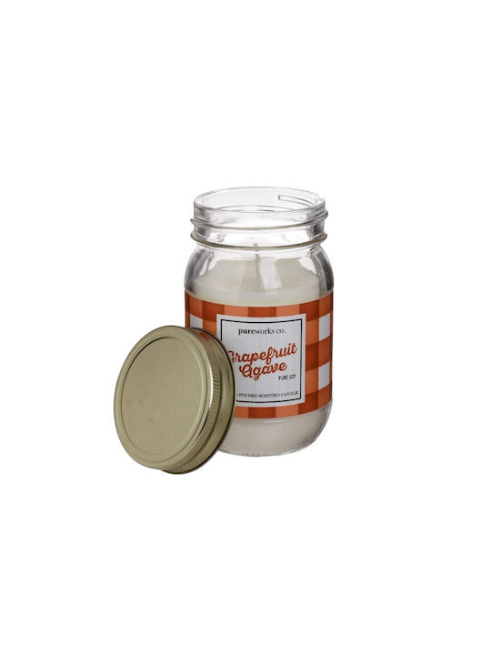 Click Scented Soy Candle Jar with Scent Agave White 8x13cm 1pcs