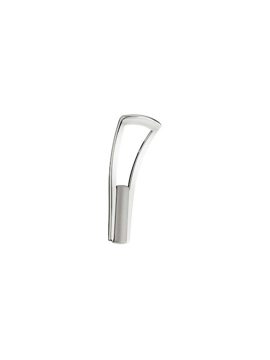 Viobrass Metal Wall Hanger Chrome 4x7.7cm 1pc