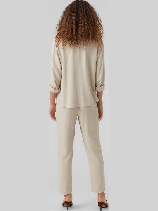 Vero Moda Γυναικείο Υφασμάτινο Παντελόνι Silver Lining
