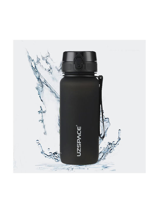Uzspace Tritan BPA Free Πλαστικό Παγούρι 650ml Μαύρο
