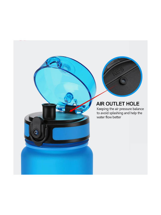 Uzspace Tritan BPA Free Πλαστικό Παγούρι 650ml Μαύρο