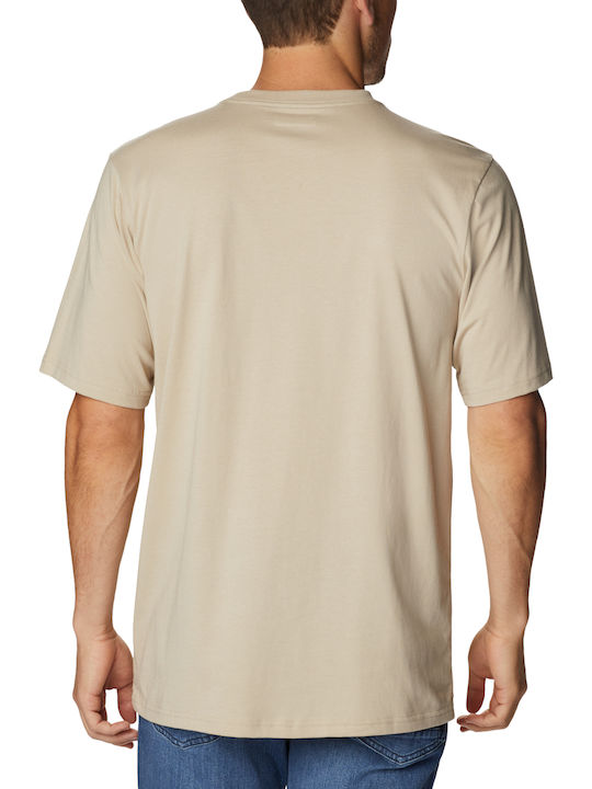 Columbia Basic Men's T-Shirt with Logo Beige