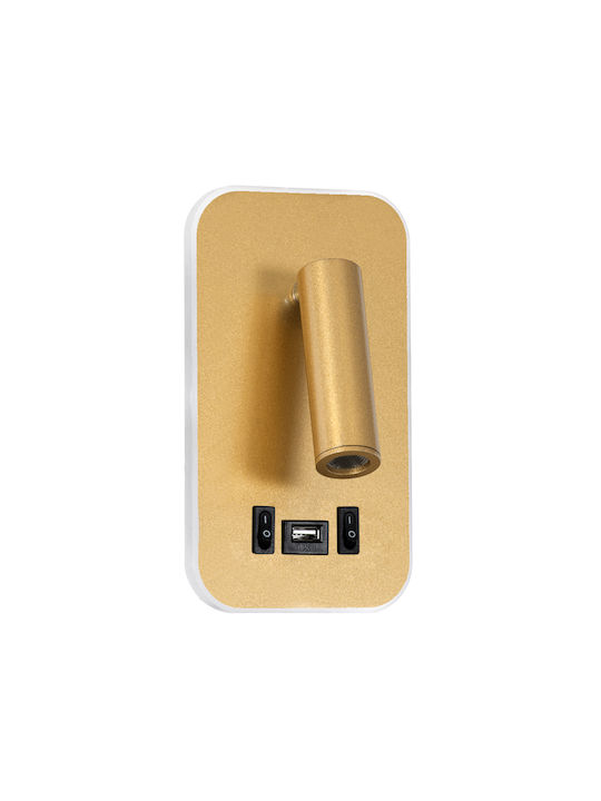 GloboStar LADY-O Single Built-In Led Natural White Spot in Gold Colour