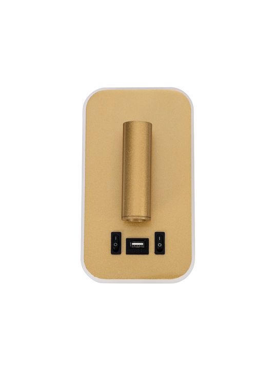 GloboStar LADY-O Single Built-In Led Natural White Spot in Gold Colour