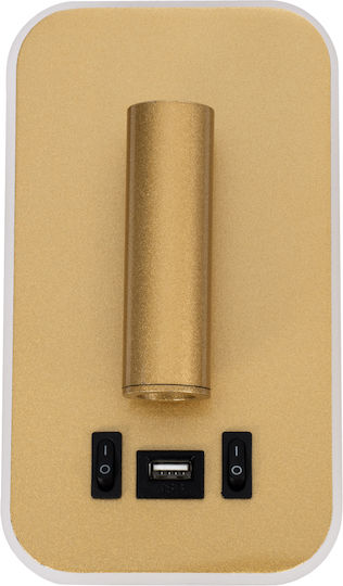 GloboStar LADY-O Single Built-In Led Natural White Spot in Gold Colour
