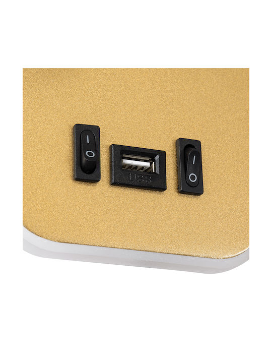 GloboStar LADY-O Single Built-In Led Natural White Spot in Gold Colour