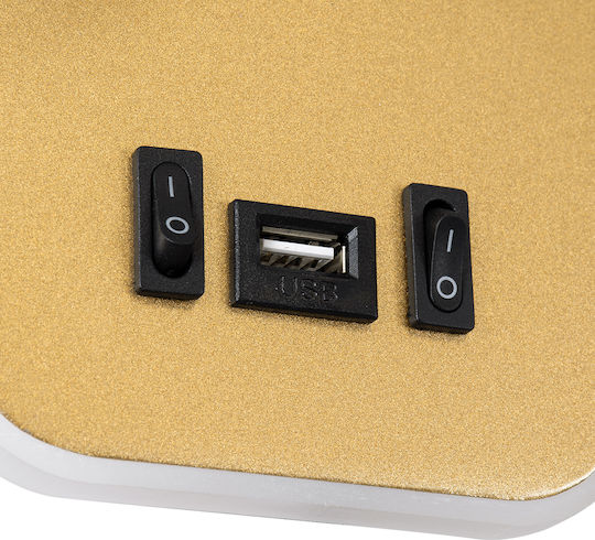 GloboStar LADY-O Single Built-In Led Natural White Spot in Gold Colour