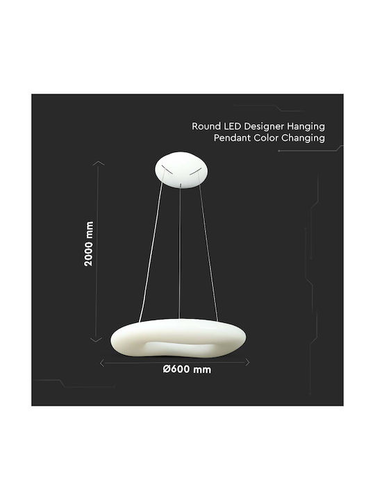 V-TAC Pendant Light White 60x200cm