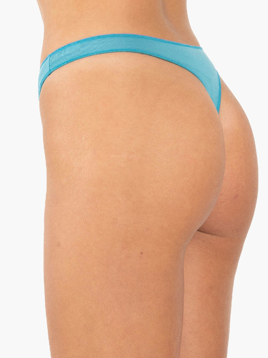 A.A UNDERWEAR Cotton Women's String Turquoise