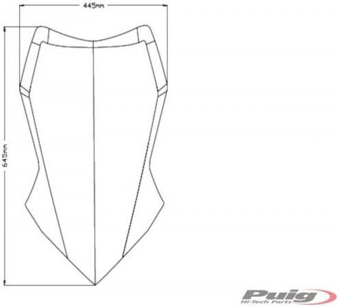 Puig Motorcycle Windshield & Windscreen Transparent Visor for Yamaha MT-09 / Tracer 9 GT 3762W