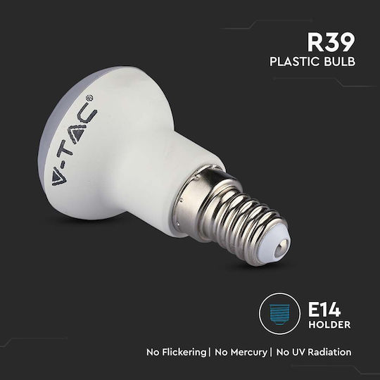 V-TAC LED-Lampe 2.9W für Fassung E14 und Form R39 Kühles Weiß 250lm