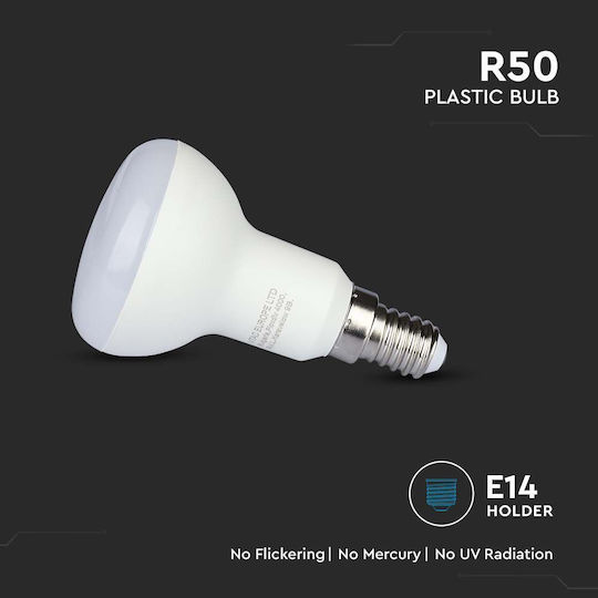 V-TAC LED Bulb 4.8W 86mm for Socket E14 and Shape R50 Warm White 470lm