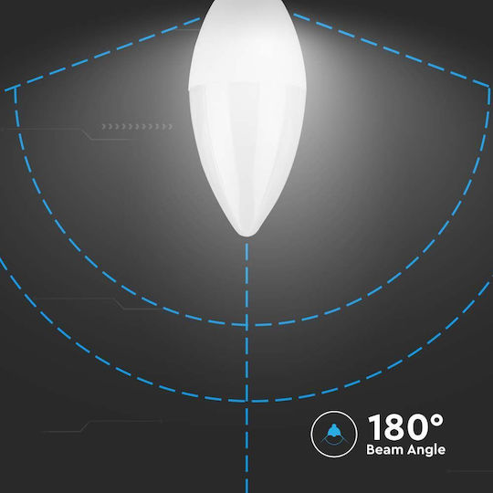 V-TAC LED Bulb 4.5W 100mm for Socket E14 and Shape C37 Natural White 470lm