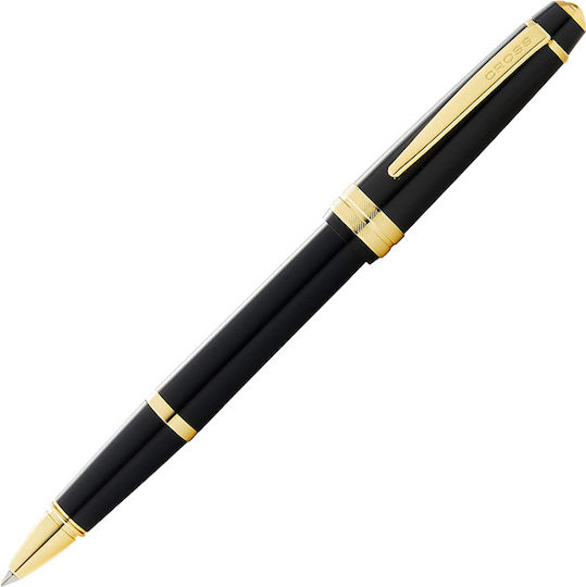 Cross Bailey Light Pen Rollerball Black with Black Ink Polished Black and Gold