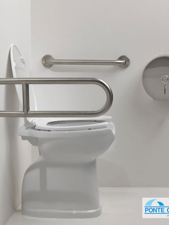Ponte Giulio Λαβή Μπάνιου Inox 80cm Ασημί