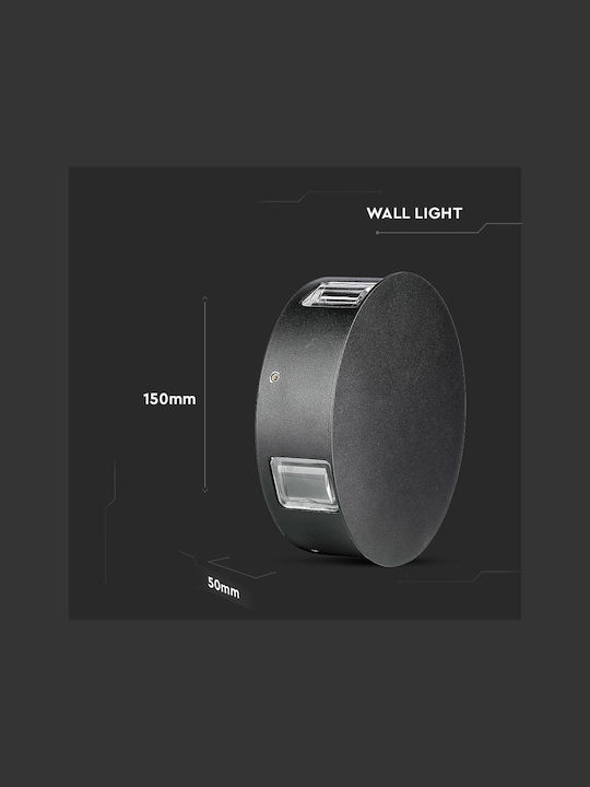 V-TAC Wall-Mounted Outdoor Ceiling Light LED IP65 4W with Warm White Light
