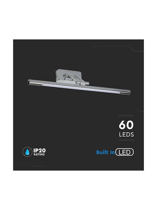 V-TAC Classic Lamp Wall with Integrated LED and Warm White Light Silver 64x18.5x5.5cm