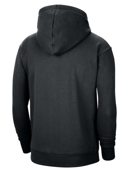 Nike Brooklyn Nets Essential Men's Sweatshirt with Hood and Pockets Black