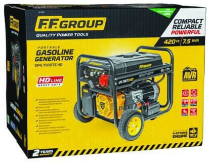 FFG Gpg 7500te Hd Generator Gasoline Four-stroke with Handle, Wheels, and Maximum Power 7.5kVA