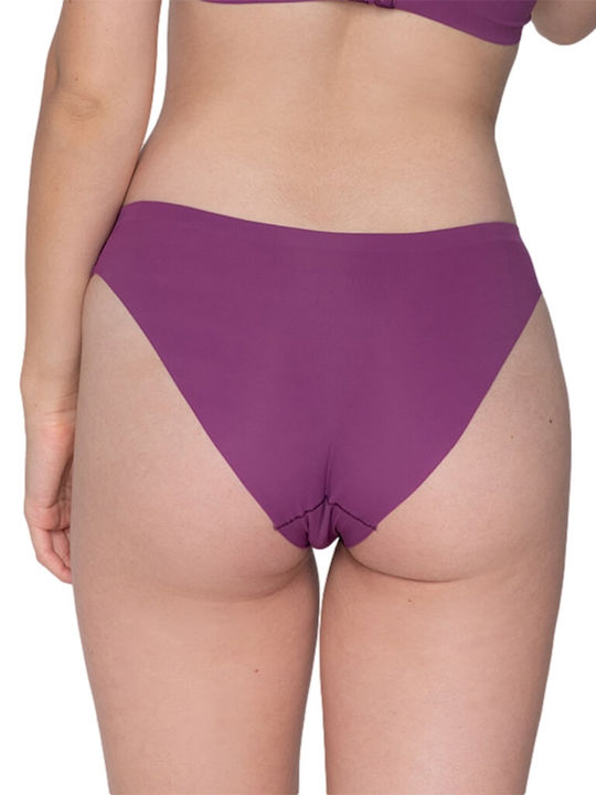 Damen Slip Nahtlos Burgundisch