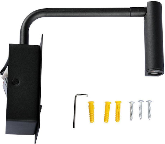 V-TAC VT-2943 Μονό LED Θερμό Λευκό Σποτ σε Μαύρο Χρώμα