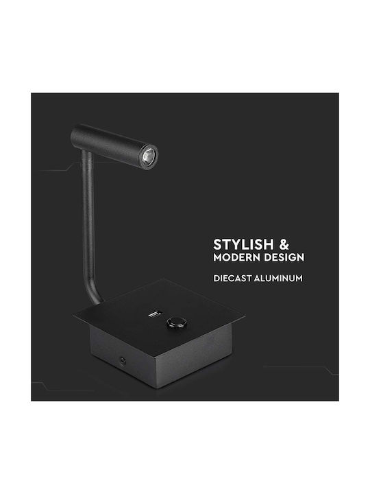 V-TAC VT-2943 Single LED Warm White Spot in Black Color