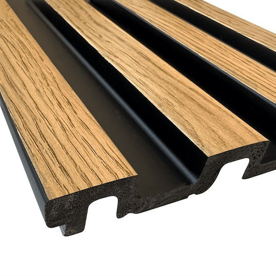 Newplan 3D-Wandpaneel für den Garten aus Kunststoff 1Stück Black