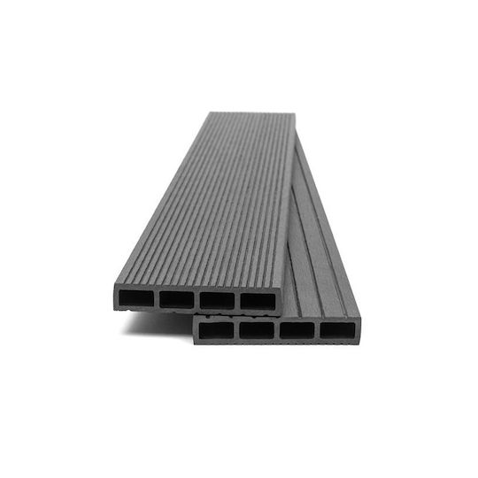 Newplan Deck Περίφραξης Κήπου Γκρι από WPC 360x12x2εκ. Γκρι