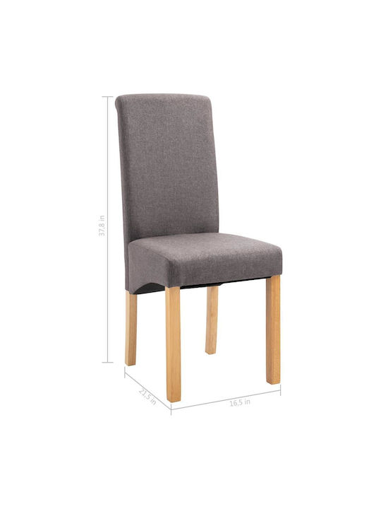 Scaune Sala de mese cu tapiserie textilă Gri 4buc 42x55x96buc