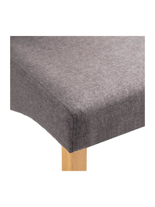 Scaune Sala de mese cu tapiserie textilă Gri 4buc 42x55x96buc