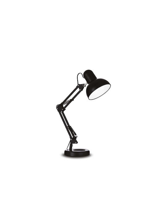 Ideal Lux Kelly TL1 Φωτιστικό Γραφείου με Σπαστό Βραχίονα για Ντουί E27 σε Μαύρο Χρώμα