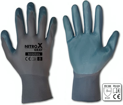 Bradas Nitrox Arbeitshandschuhe Gray Nitril RWNΥ8