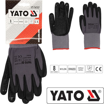 Yato Safety Glofe Nitrile Gray