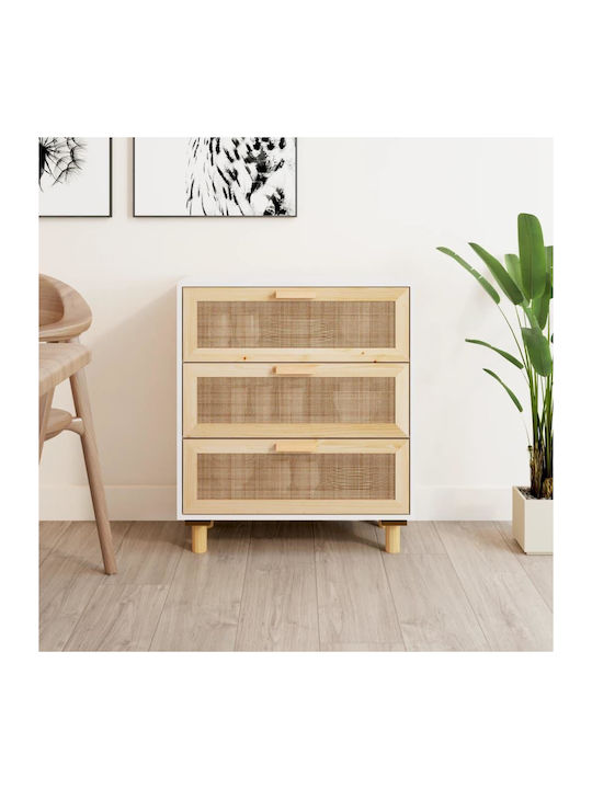 Chest of Drawers of Solid Wood 60x30x70cm