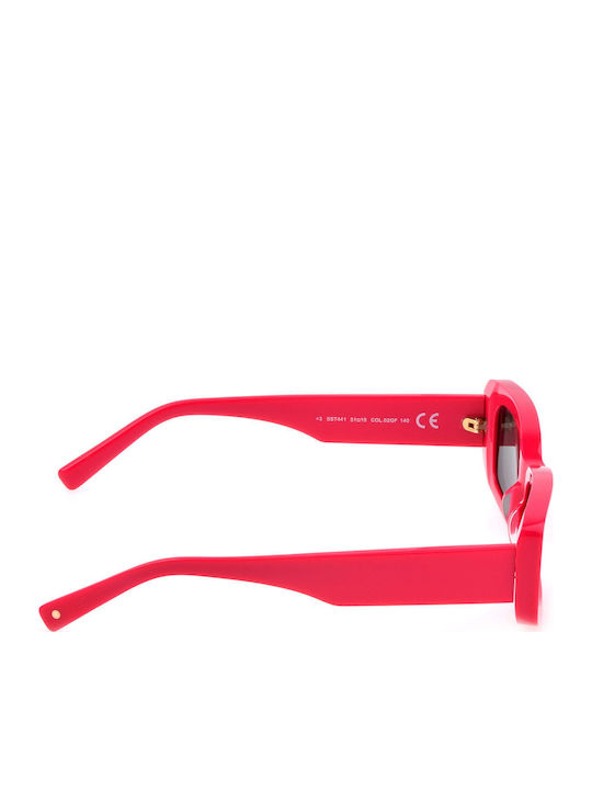 Sting Women's Sunglasses with Pink Plastic Frame and Gray Lens SST441 02GF
