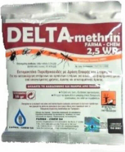 Farma Chem Deltamethrin 2.5 WP Insektizid in Pulver für Kakerlaken, Mücken, Fliegen & Ameisen 500gr