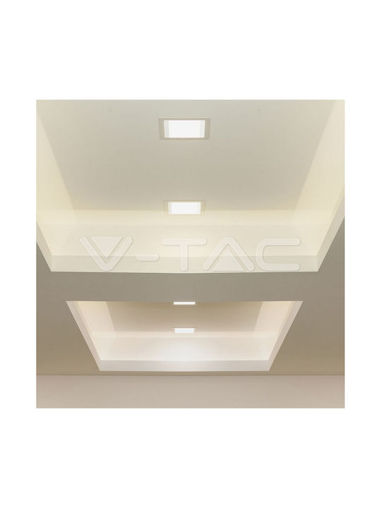 V-TAC Pătrat Încastrat Panou LED Putere 6W cu Alb Rece Lumini