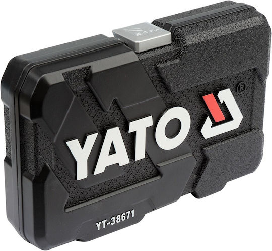 Yato Mechanics Tool Set 12 Ратчетни и гнездови гарнитури 1\2" 12бр