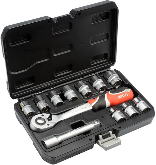 Yato Mechanics Tool Set 12 Ратчетни и гнездови гарнитури 1\2" 12бр